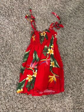 Cotton Hawaiian print dress.